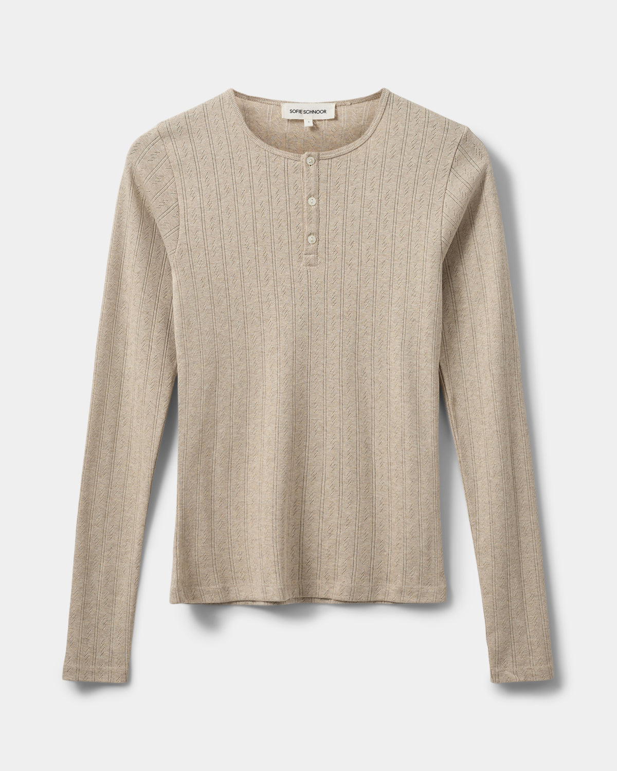 Sofie Schnoor WOMEN ALICIASW T-SHIRT LANGÆRMET T-shirt lang ærmet 7131 Beige Melange