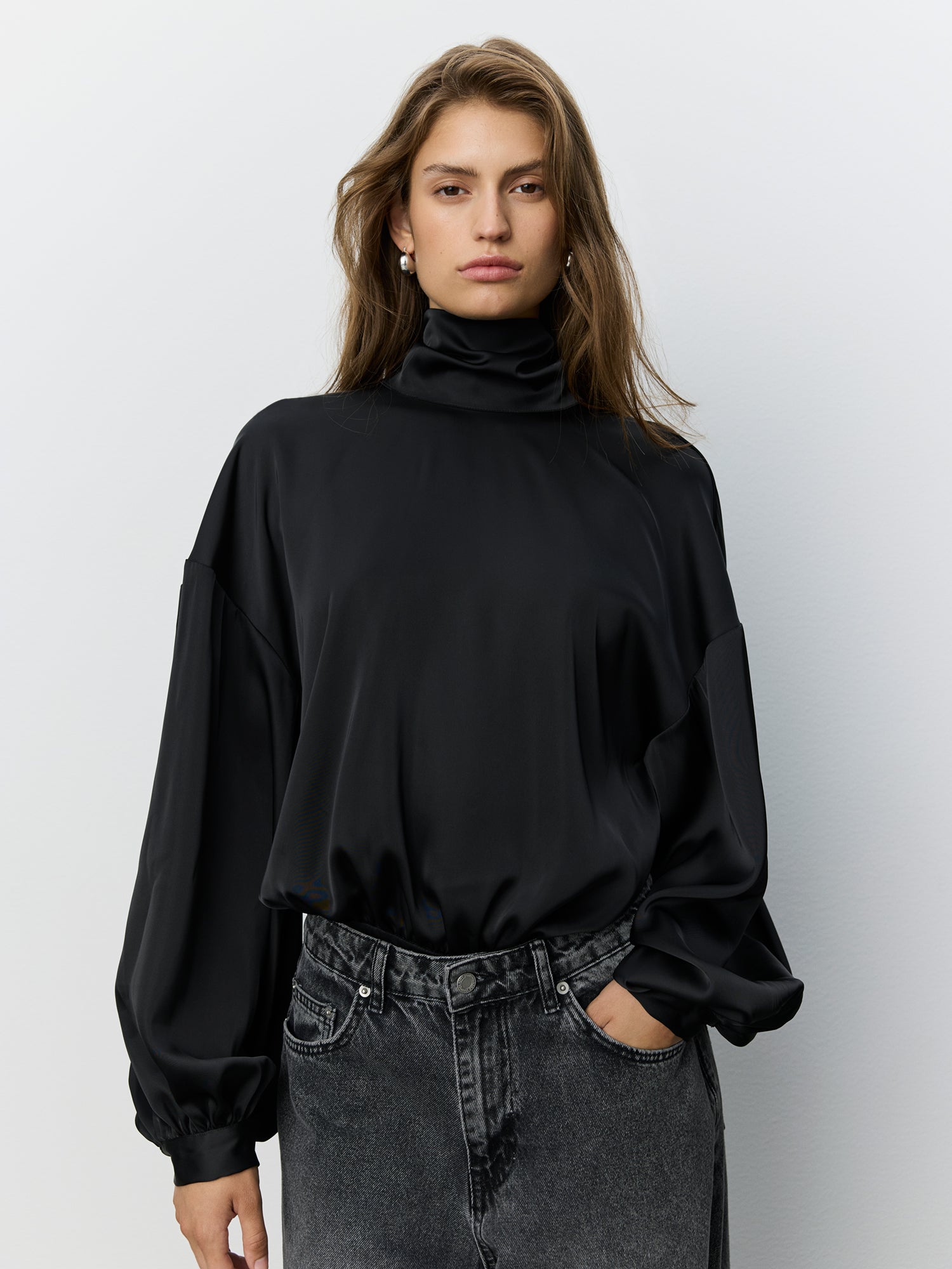 Sofie Schnoor WOMEN AMBERSW SATIN BLUSE Bluse 1000 Black