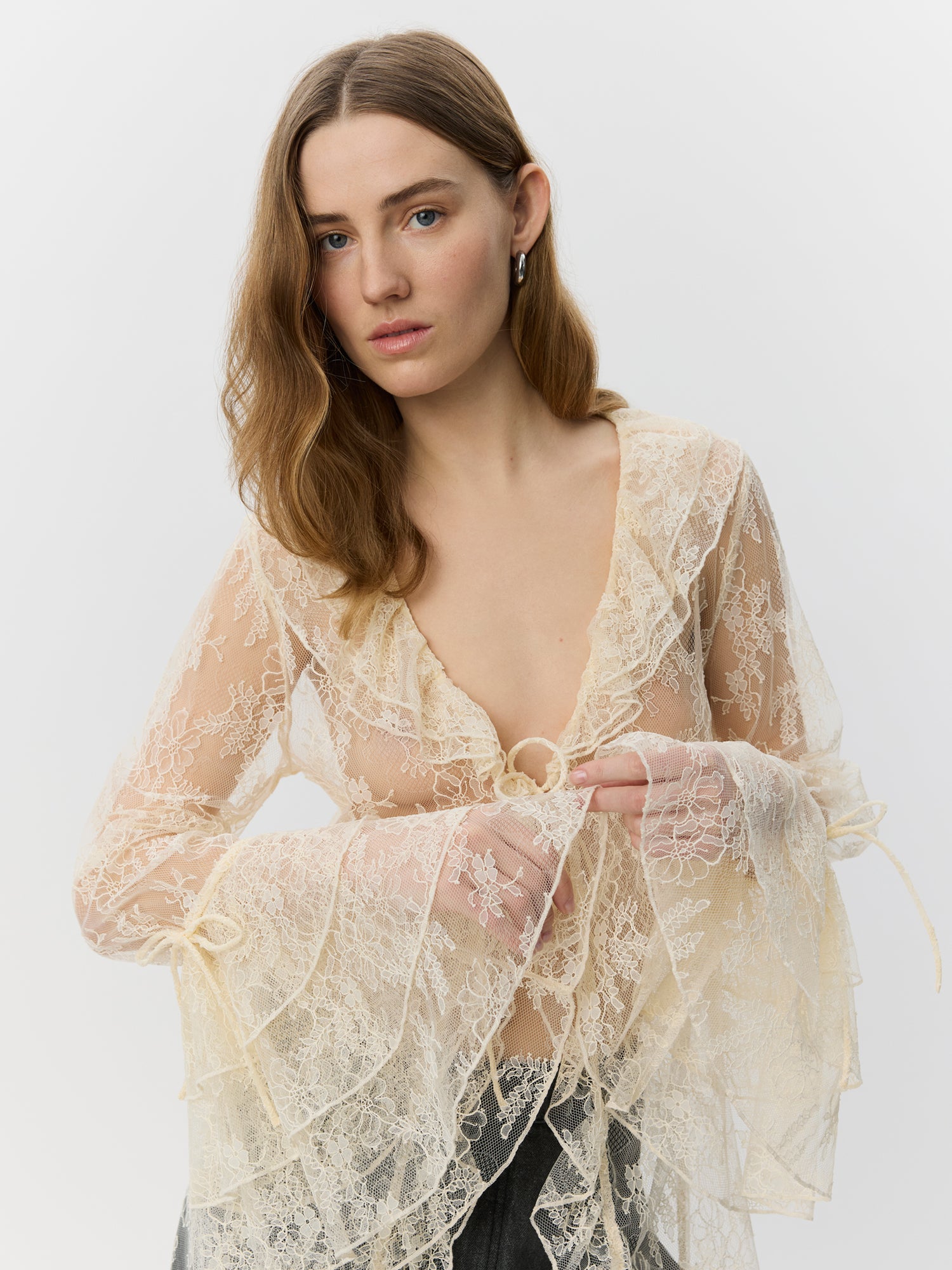 Sofie Schnoor WOMEN ANASTASIASW BLONDE KÅBE Robe 0101 Off white