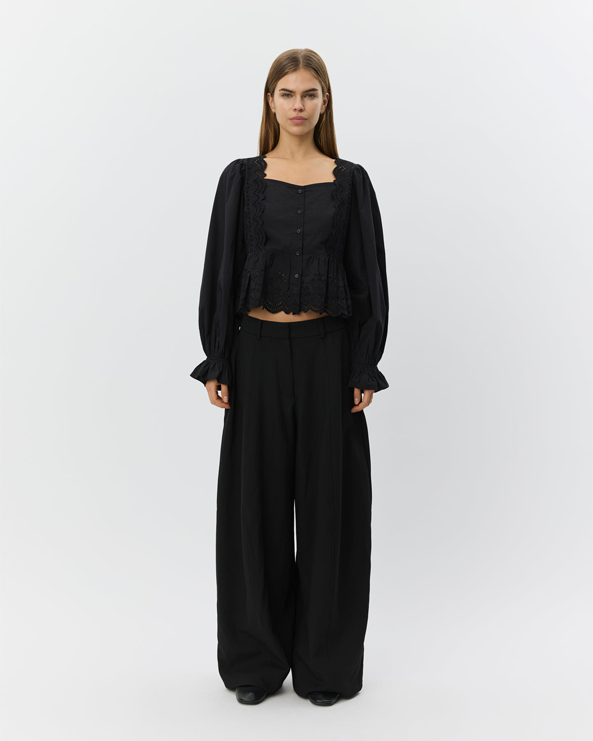 Sofie Schnoor WOMEN ARIASW BRODERET ANGLAISE SKJORTE Skjorte 1000 Black