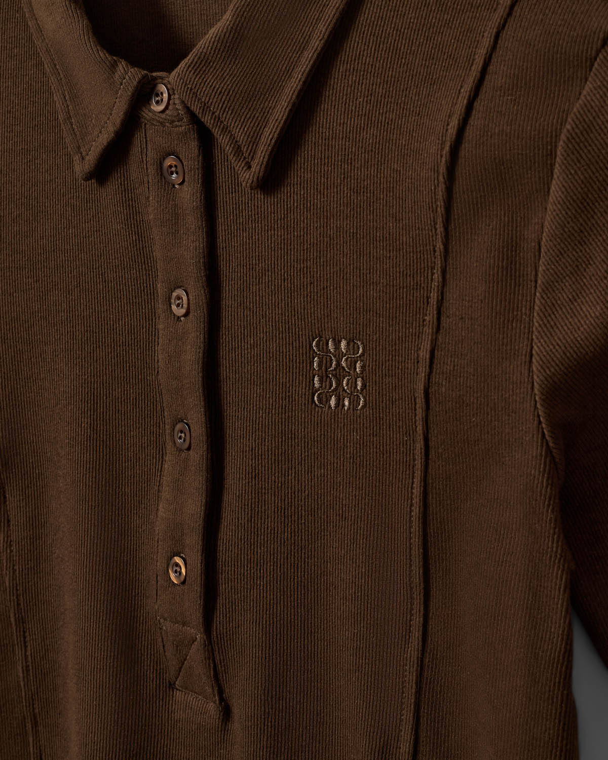 Sofie Schnoor WOMEN BAELASW RIB POLO TEE T-shirt 7025 Dark brown