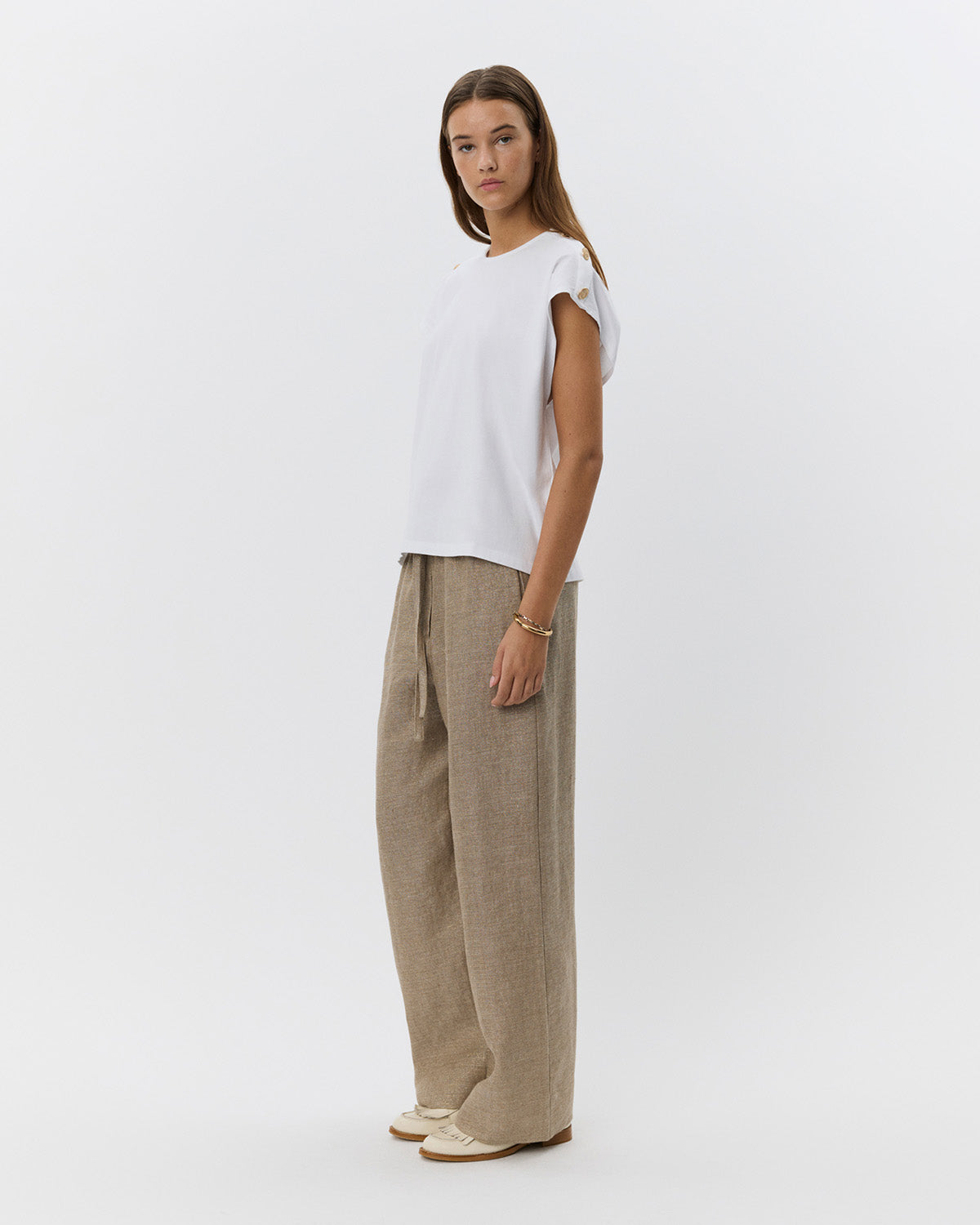 Sofie Schnoor WOMEN BAYSW T-SHIRT T-shirt 0106 White gold