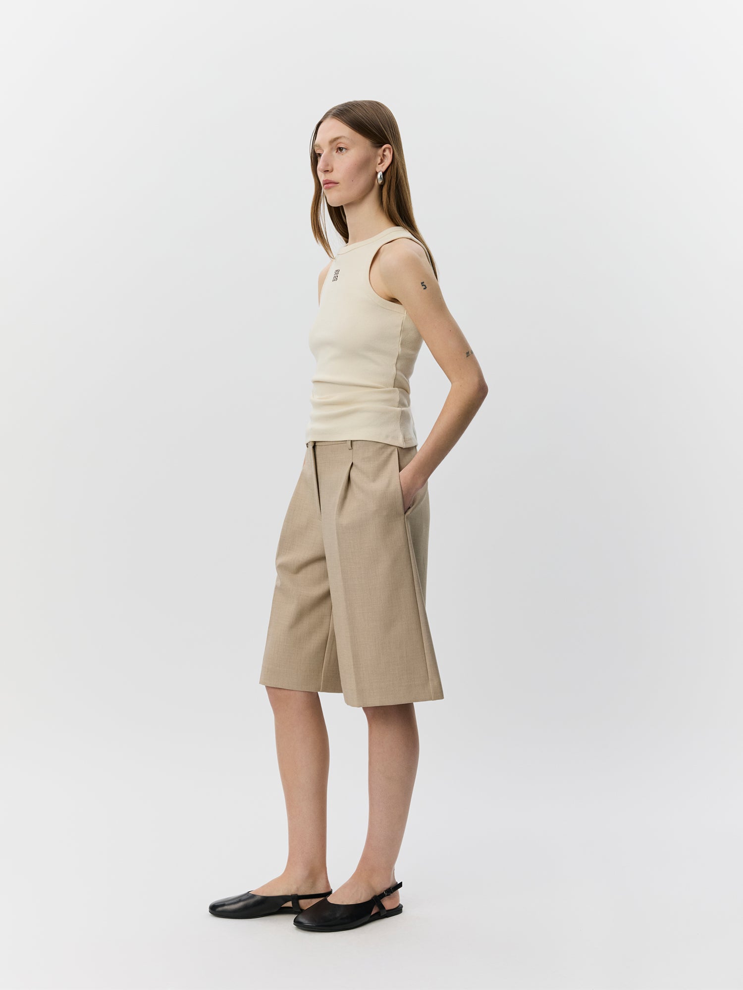 Sofie Schnoor WOMEN BECASW RIB TANK TOP Top 0159 Cream White