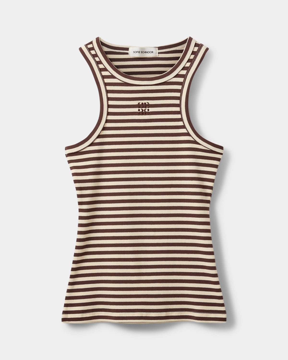 Sofie Schnoor WOMEN BECASW STRIBET RIB TANK TOP Top 7113 Brown Striped