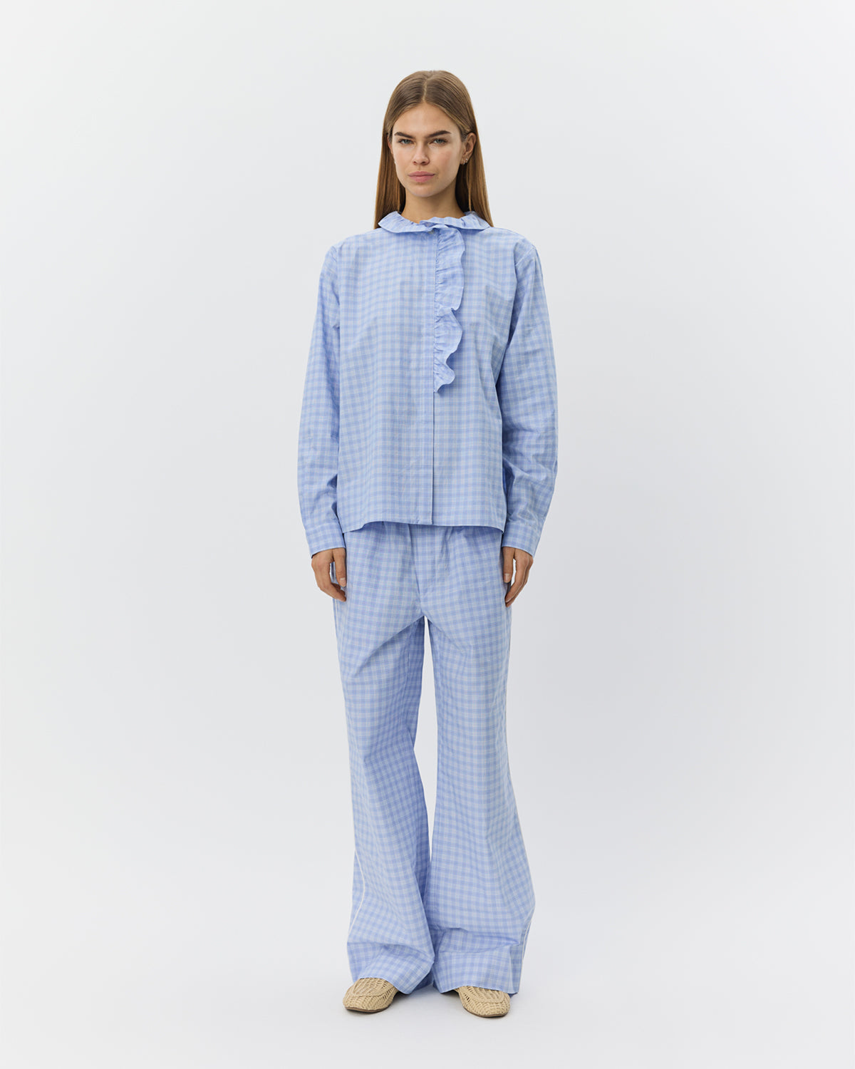 Sofie Schnoor WOMEN BELLESW TERNET SKJORTE MED FLÆSE Skjorte 5036 Blue