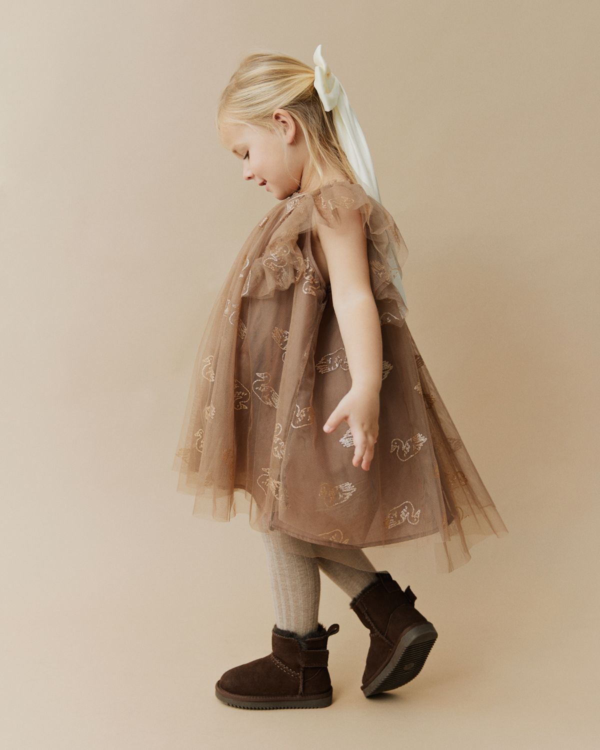 Sofie Schnoor KIDS BLOSSOMSK DRESS Dress 7125 Brown