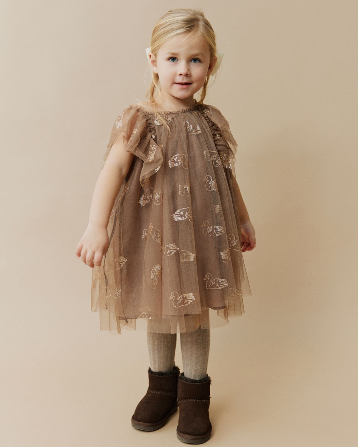 Sofie Schnoor KIDS BLOSSOMSK KJOLE Kjole 7125 Brown