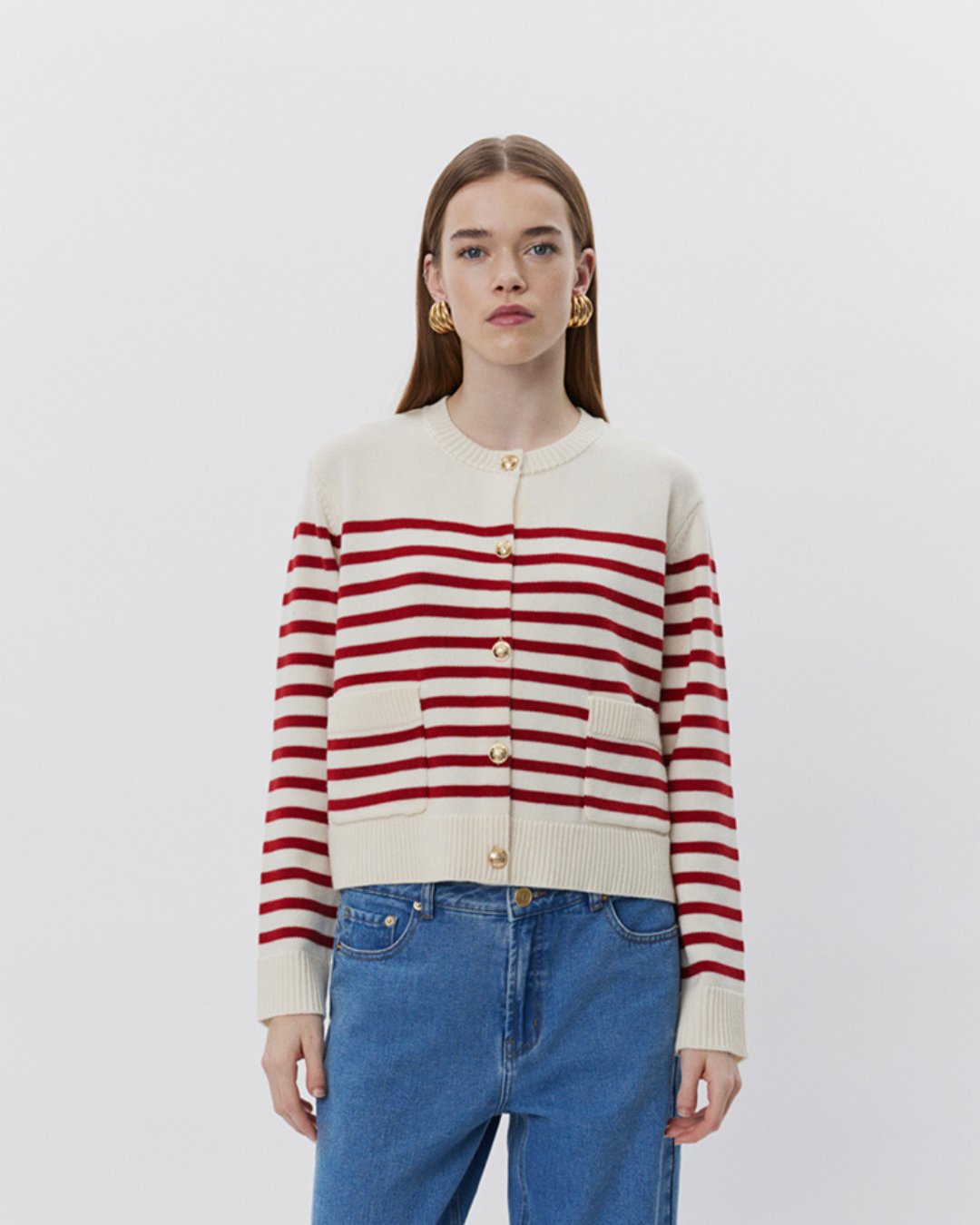 Sofie Schnoor WOMEN ELICASW CARDIGAN Cardigan 4139 Red Striped