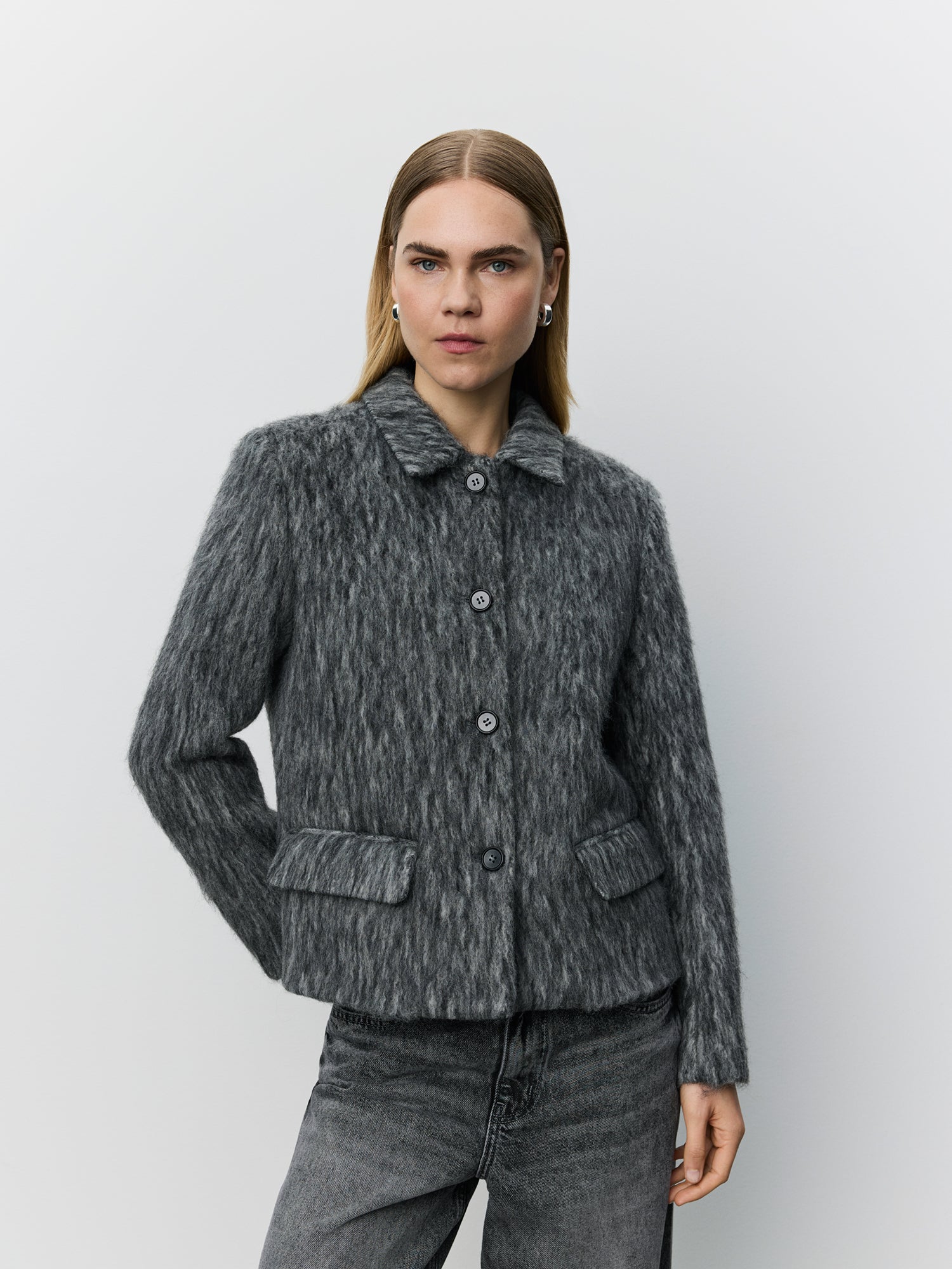 Sofie Schnoor WOMEN ELLYSW KORT BLAZER Blazer 8011 Dark grey melange