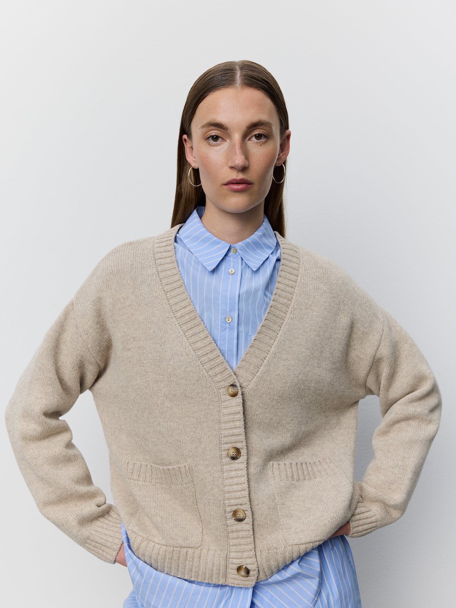 Sofie Schnoor WOMEN ELOWENSW KNIT CARDIGAN Cardigan 7131 Beige Melange