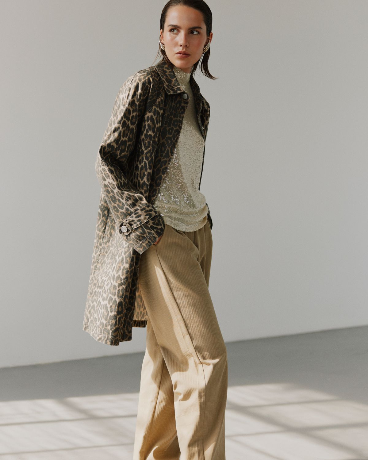 Sofie Schnoor WOMEN FILIPASW FRAKKE Frakke 9086 Light brown leopard