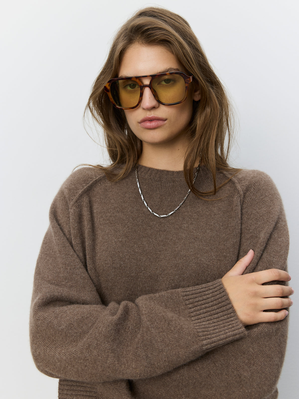 Sofie Schnoor WOMEN FLORESSW KNIT SWEATER Sweater 7071 Brown melange
