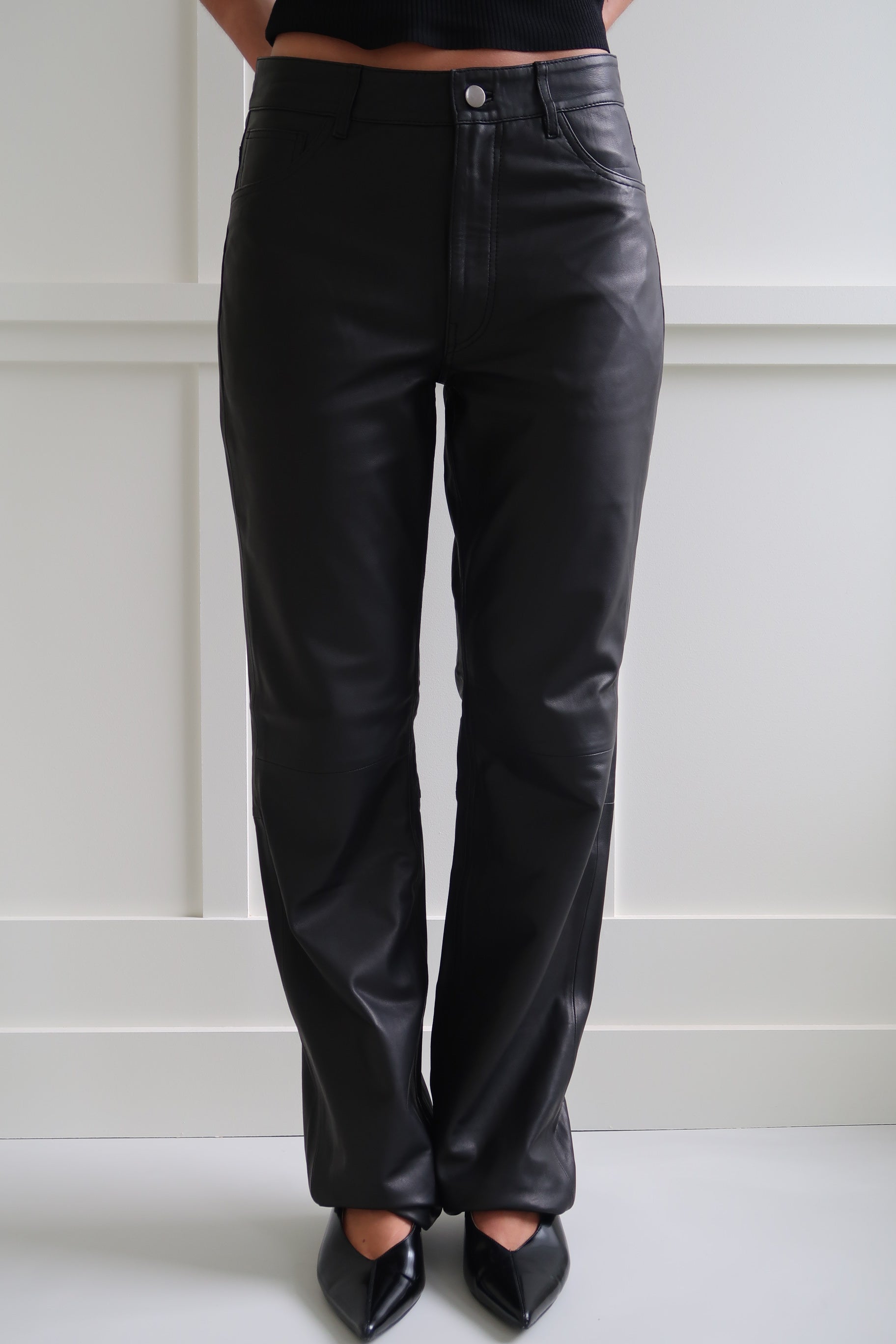 Sofie Schnoor WOMEN GATTISW LEATHER PANTS Buks 1000 Black