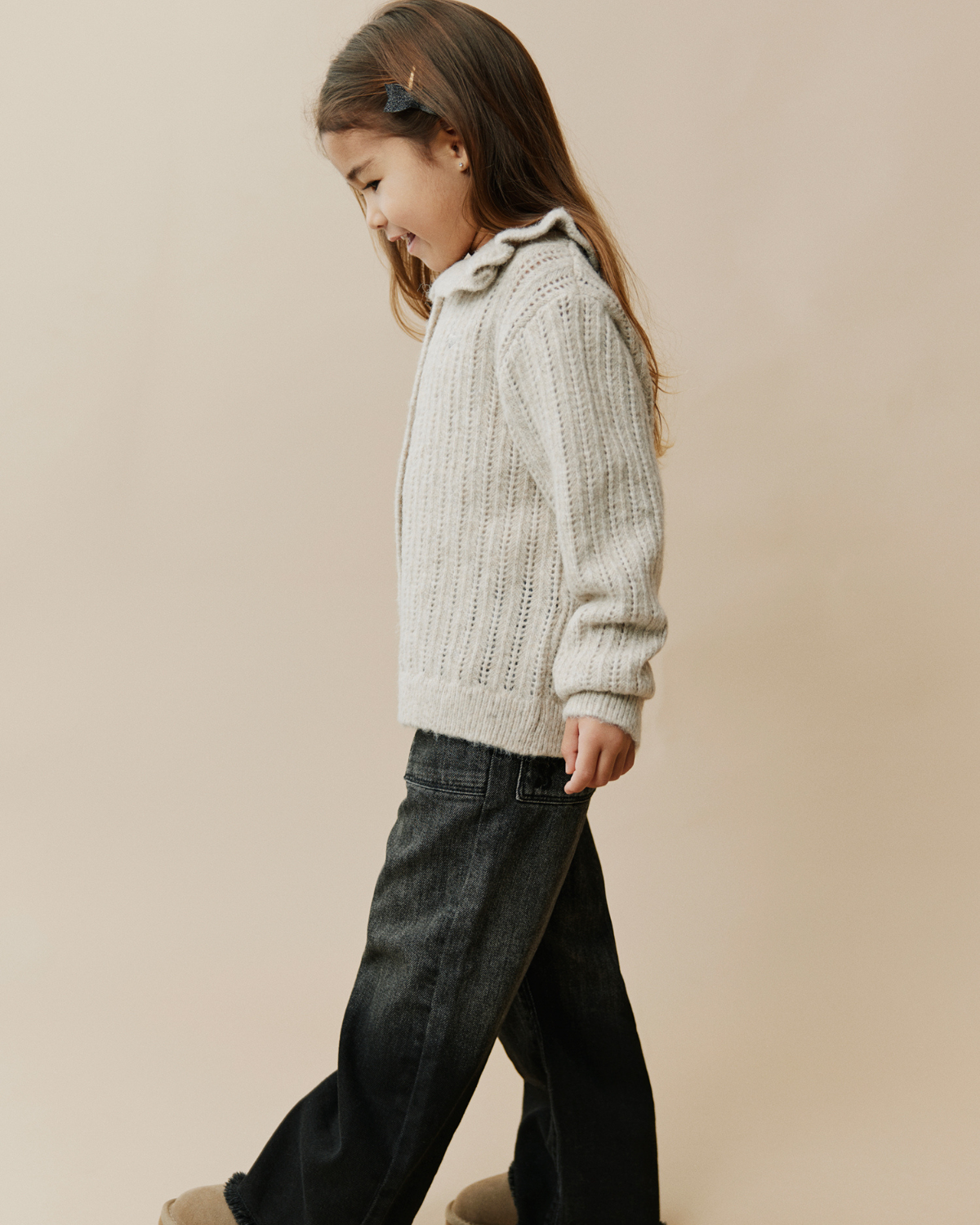 Sofie Schnoor KIDS HENNYSK CARDIGAN Cardigan 0136 Ecru melange