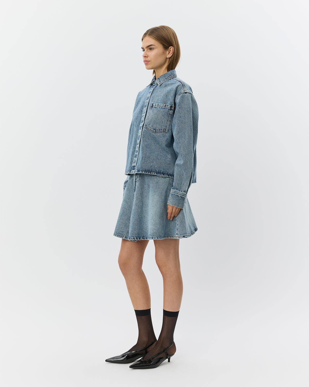 Sofie Schnoor WOMEN INDIGOSW KORT DENIM NEDERDEL Nederdel 5036 Blue