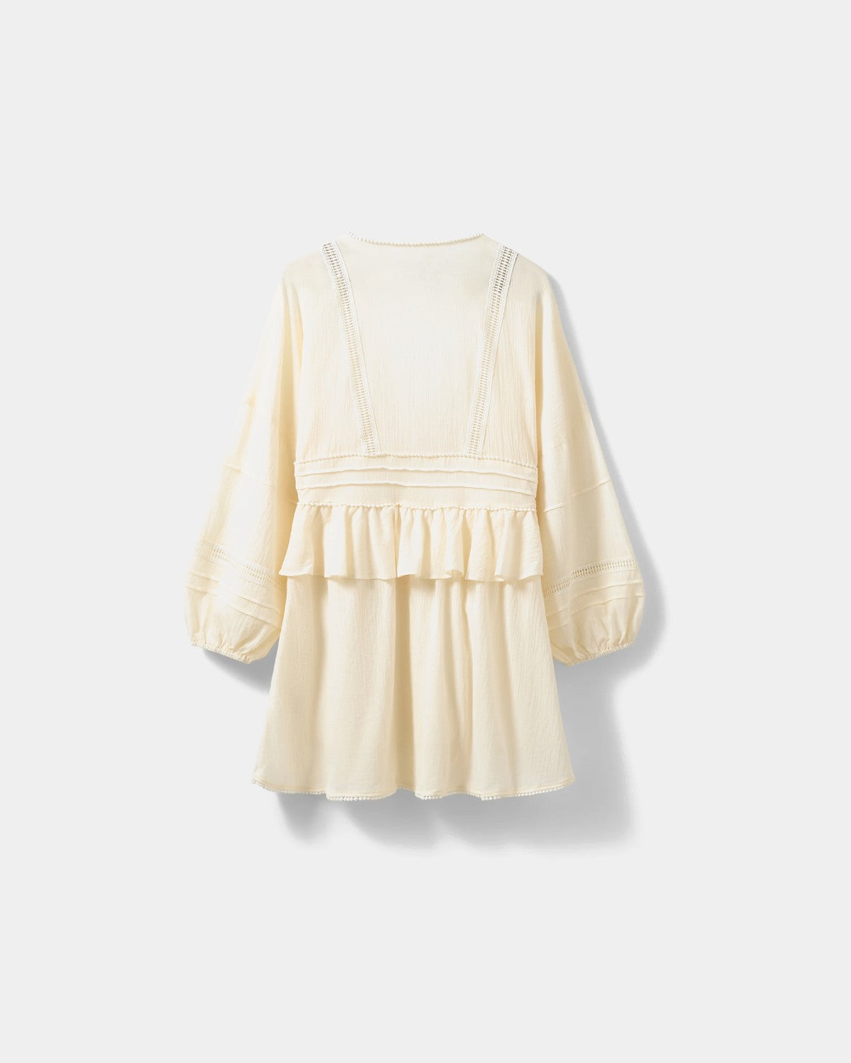 Sofie Schnoor WOMEN JOUVESW BLONDE DETALJE MIDI KJOLE Kjole 0159 Cream White