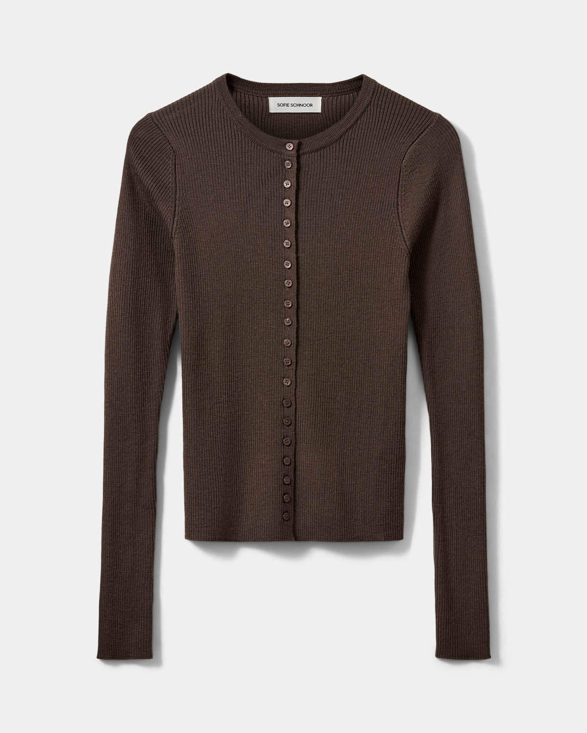 Sofie Schnoor WOMEN JULESSW STRIK CARDIGAN Cardigan 7052 Brown