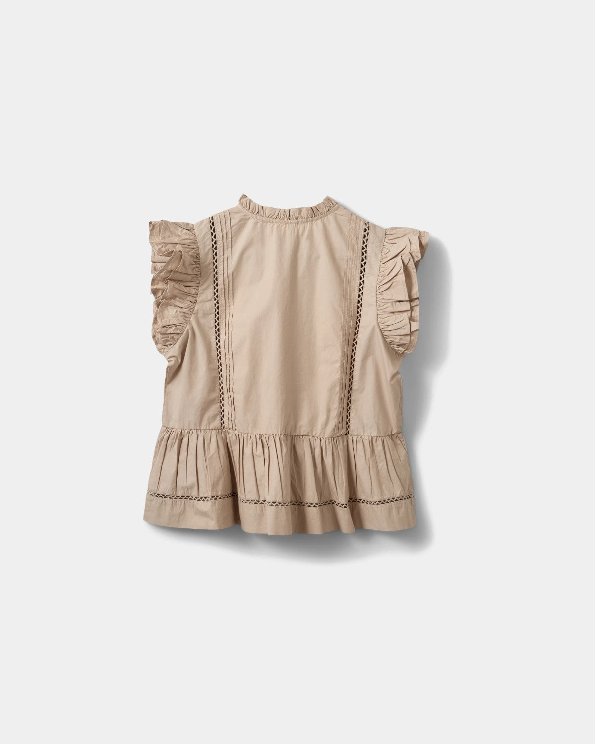 Sofie Schnoor WOMEN JULIENSW FRILL BOMULDSTOP Top 8058 Feather Gray