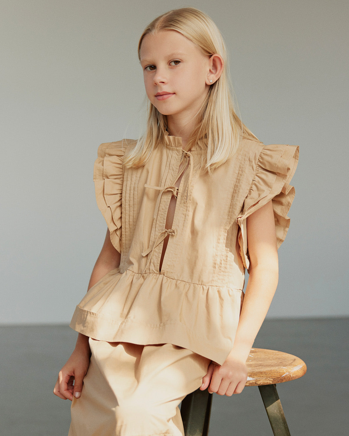 Sofie Schnoor YOUNG JULIETTESY TOP Top 7012 Camel