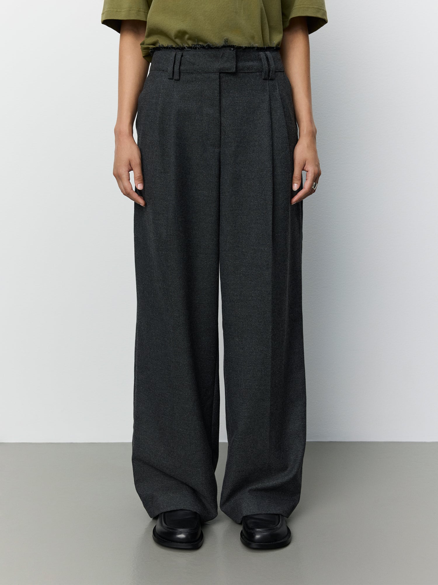 Sofie Schnoor WOMEN KIMJASW BUKSER Buks 8011 Dark grey melange