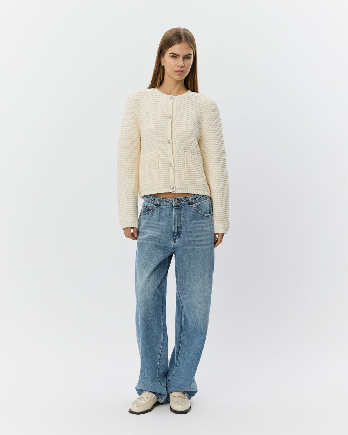 Sofie Schnoor WOMEN KYRASW STRIK CARDIGAN Cardigan 0101 Off white