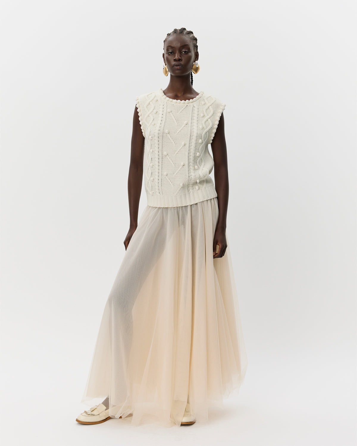 Sofie Schnoor WOMEN KamelaSW Vest Vest 0101 Off white