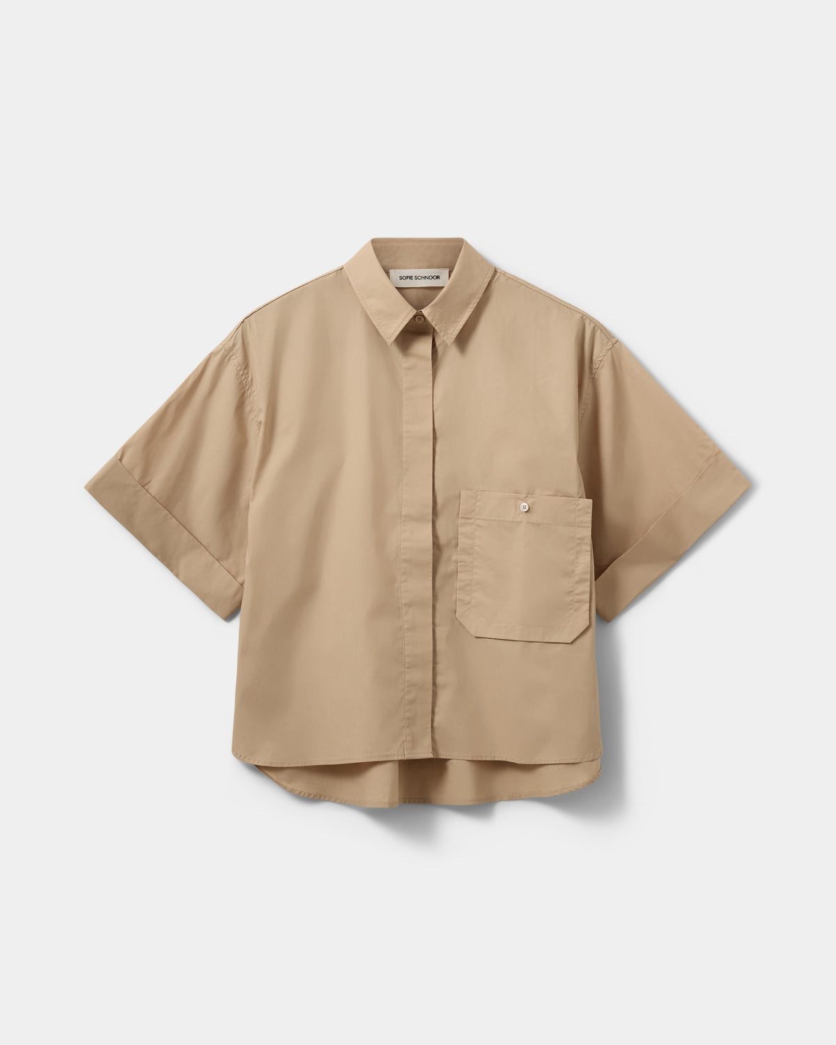 Sofie Schnoor WOMEN LEANASW KORTÆRMET SKJORTE Skjorte 7015 Beige