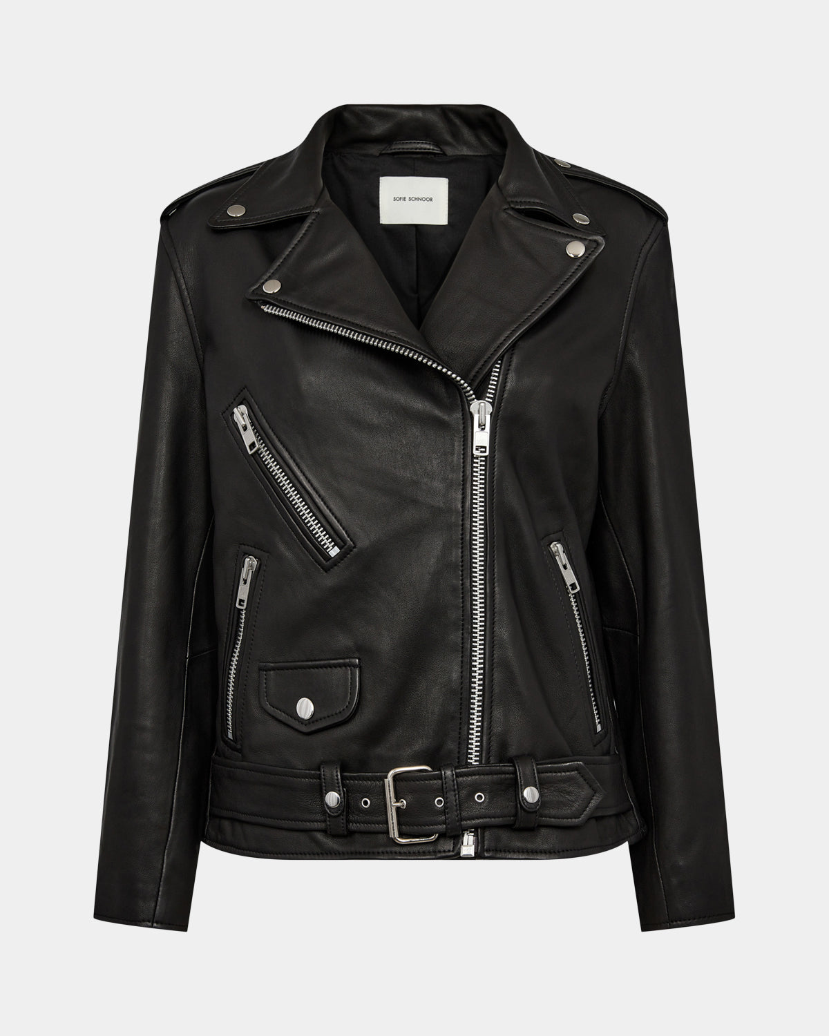 LEMOSW LEATHER JACKET Læderjakke - 1000 Black | Sofie Schnoor