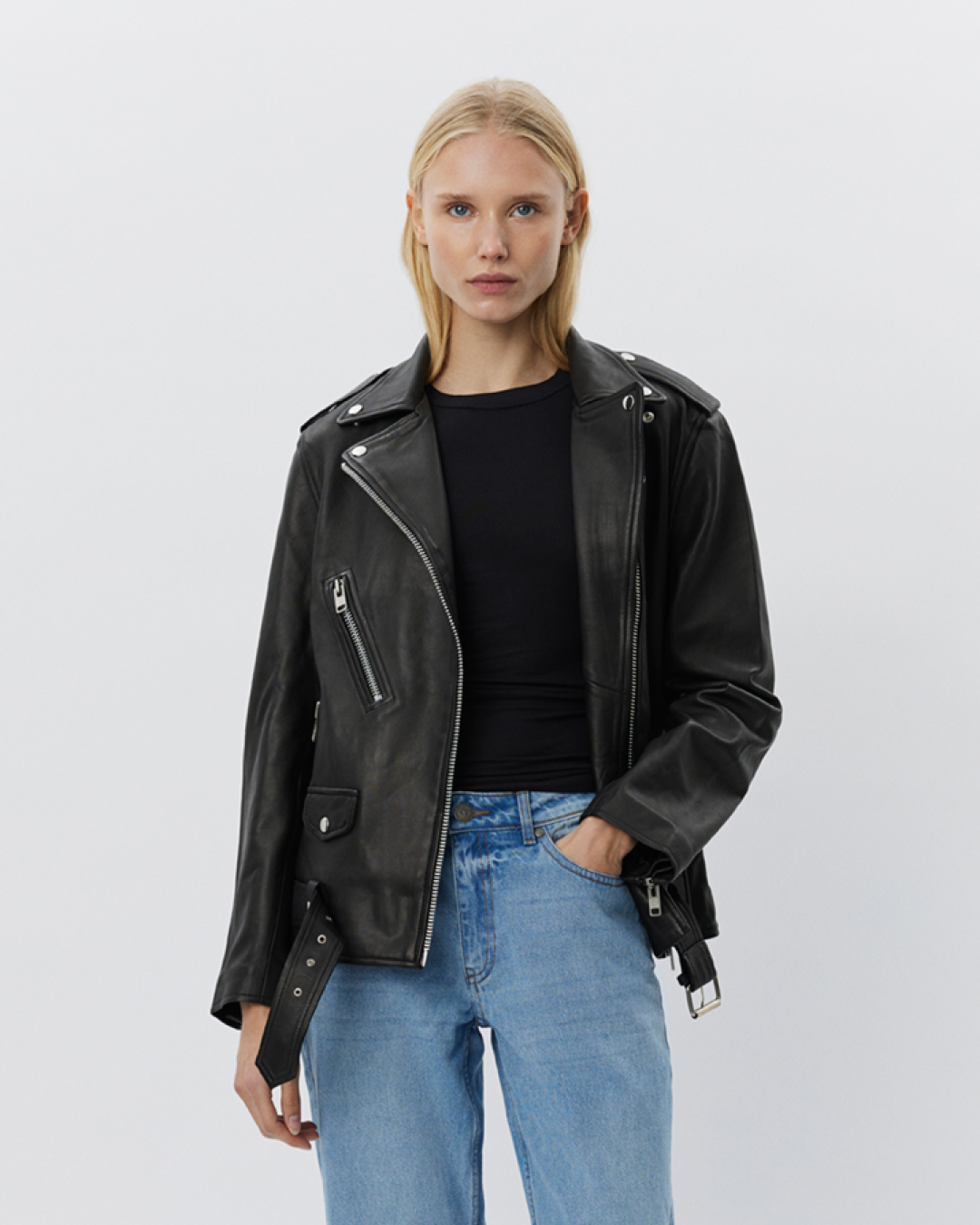 Sofie Schnoor WOMEN LEMOSW LÆDERJAKKE Læderjakke 1000 Black