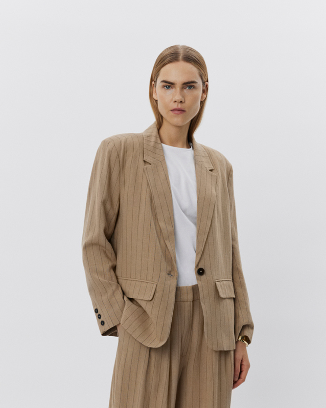 Sofie Schnoor WOMEN LENNONSW BLAZER Blazer 7118 Light Brown Striped