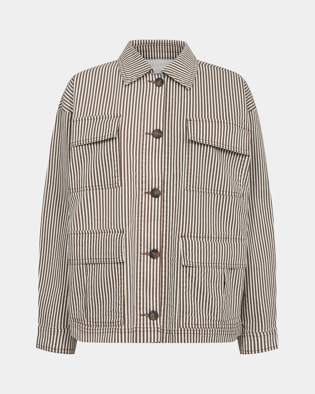 LYNNSW JACKET Jakke - 7113 Brown Striped | Sofie Schnoor