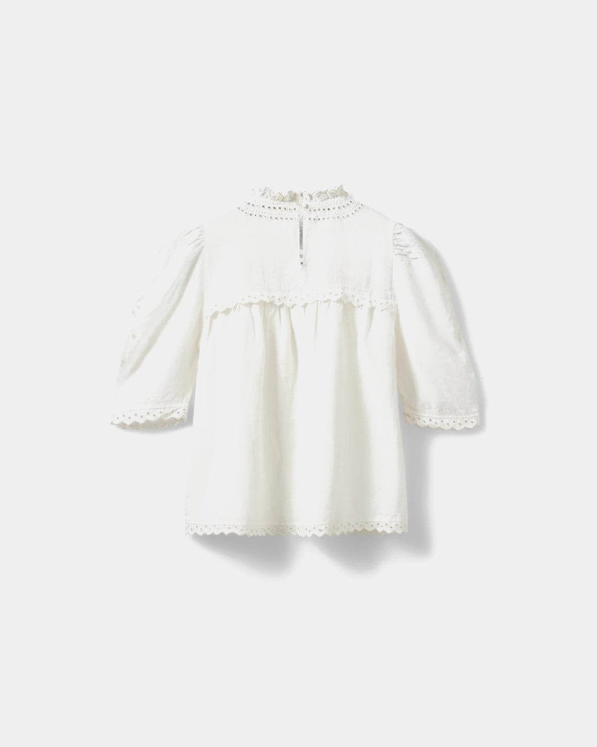 Sofie Schnoor WOMEN MAIASW BRODERET UDSKÅRET BLONDE TOP Top 0159 Cream White