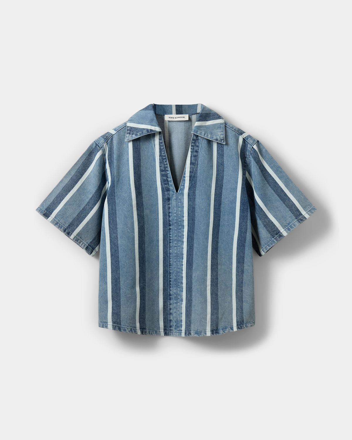 Sofie Schnoor WOMEN MAKISW STRIPET DENIM SKJORTE Skjorte 5123 Blue denim Stripe