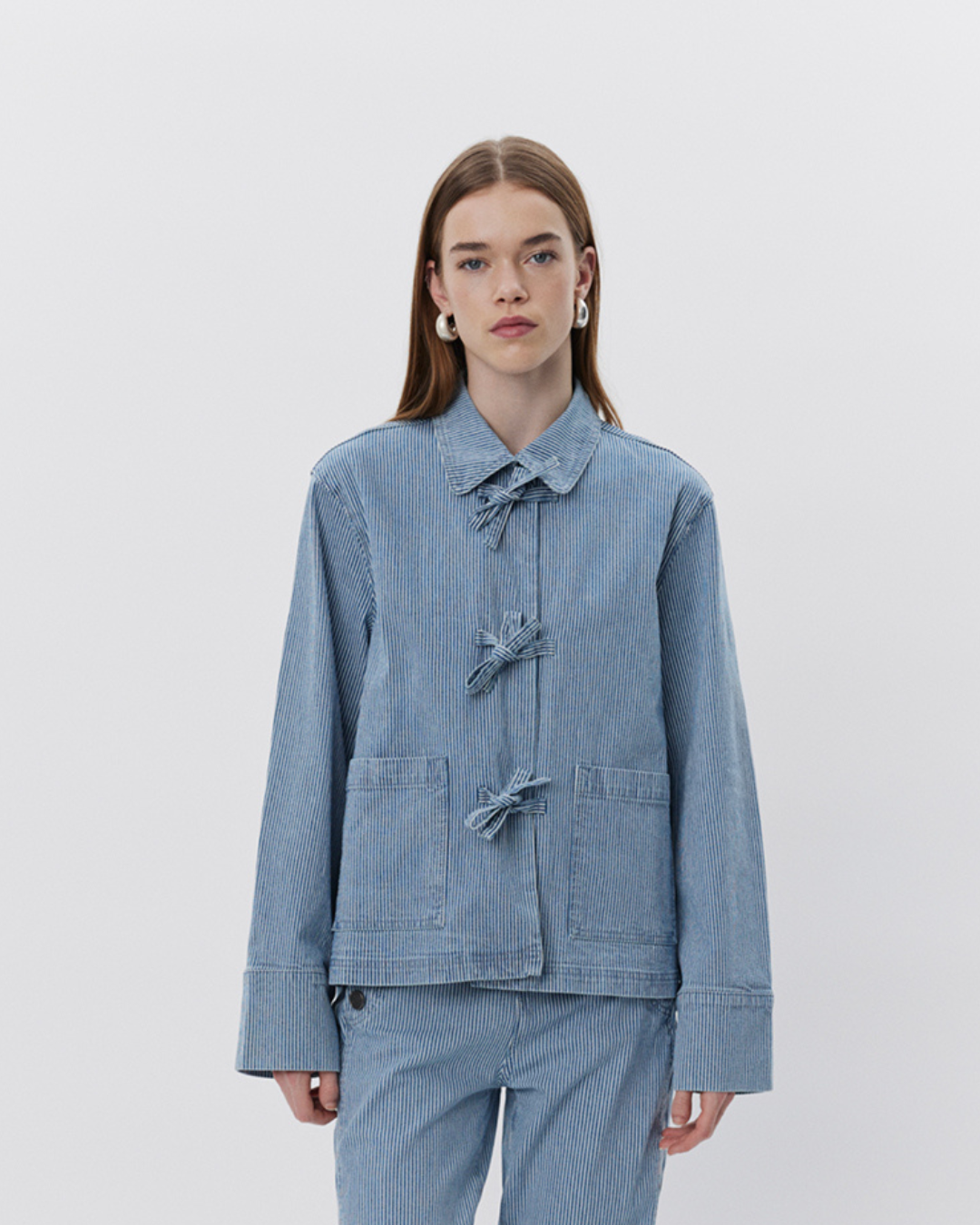 MARLOSW JACKET Jakke - 5092 Blue striped | Sofie Schnoor