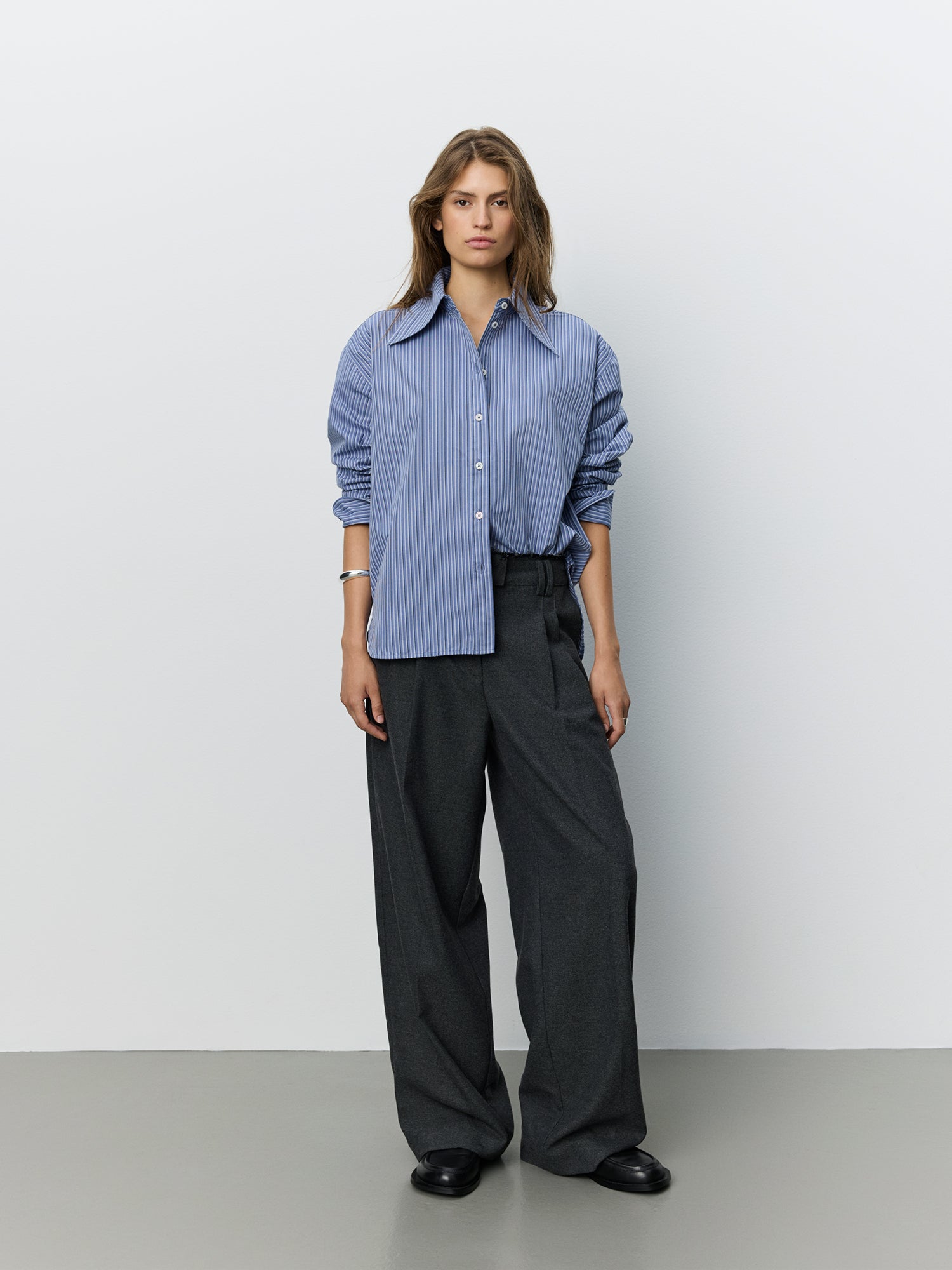 Sofie Schnoor WOMEN MASHASW STRIPET SKJORTE Skjorte 5080 Dusty blue