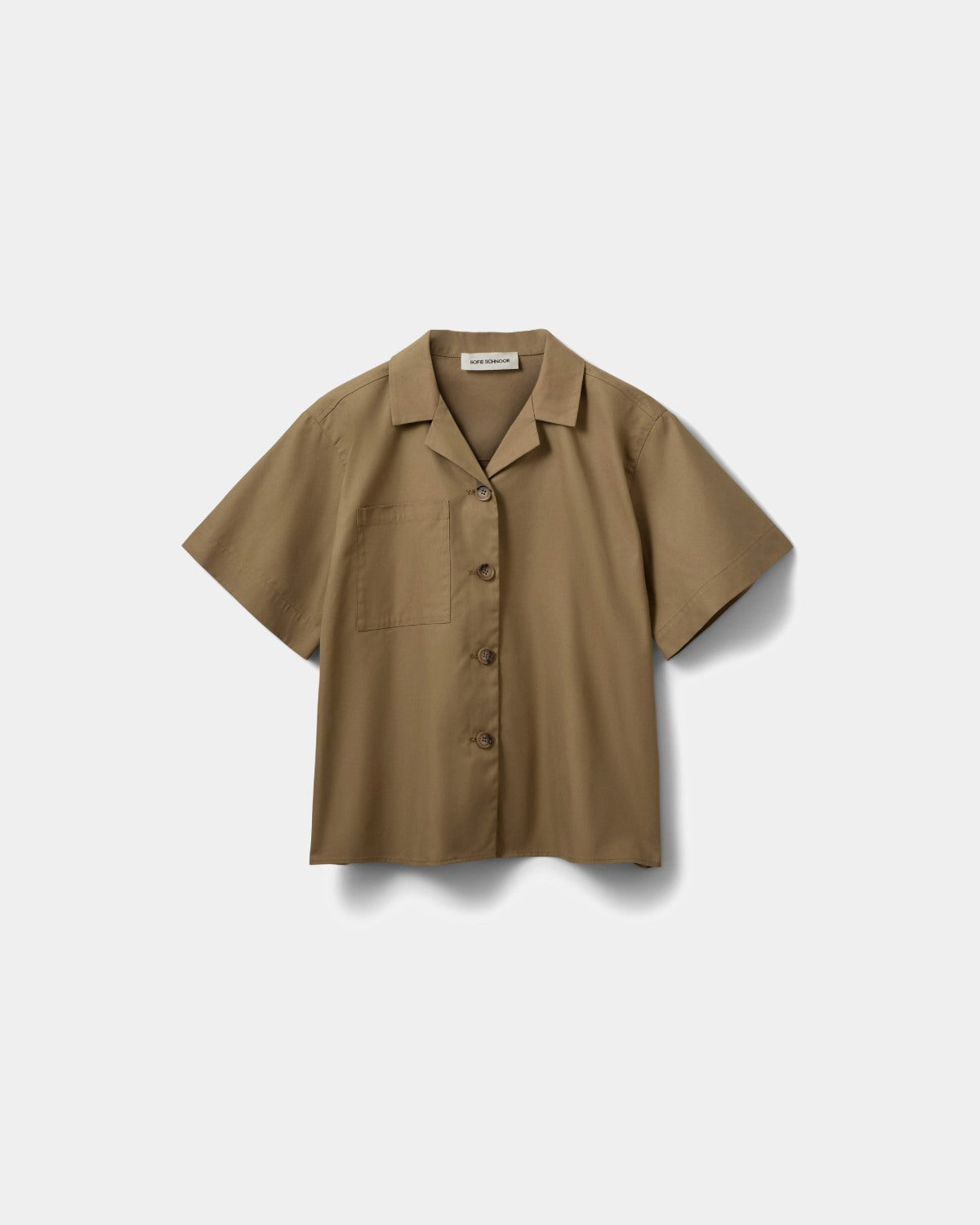 Sofie Schnoor WOMEN MAVIRASW KORTÆRMET SKJORTE Skjorte 7055 Light brown