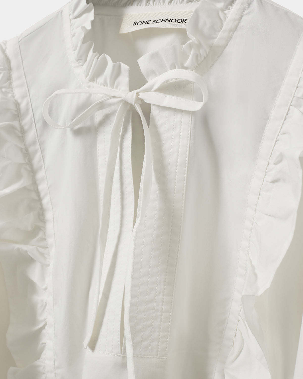 Sofie Schnoor WOMEN MERLINDASW FRILL TOP Top 0141 White Alyssum