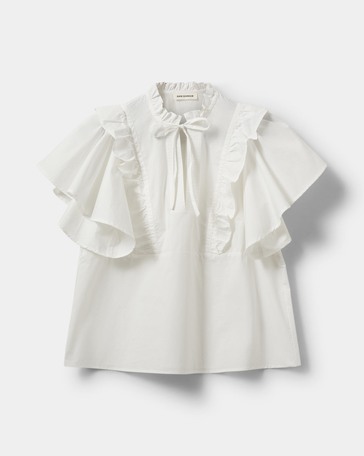 Sofie Schnoor WOMEN MERLINDASW FRILL TOP Top 0141 White Alyssum
