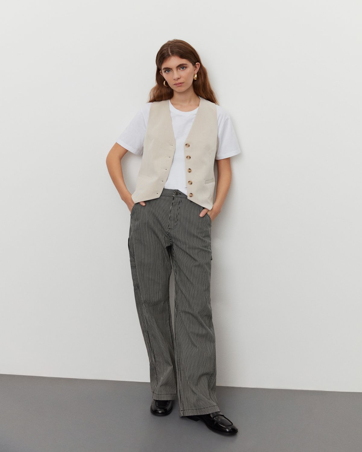 Sofie Schnoor WOMEN NaliaSW Trousers Trousers 0139 White Black striped