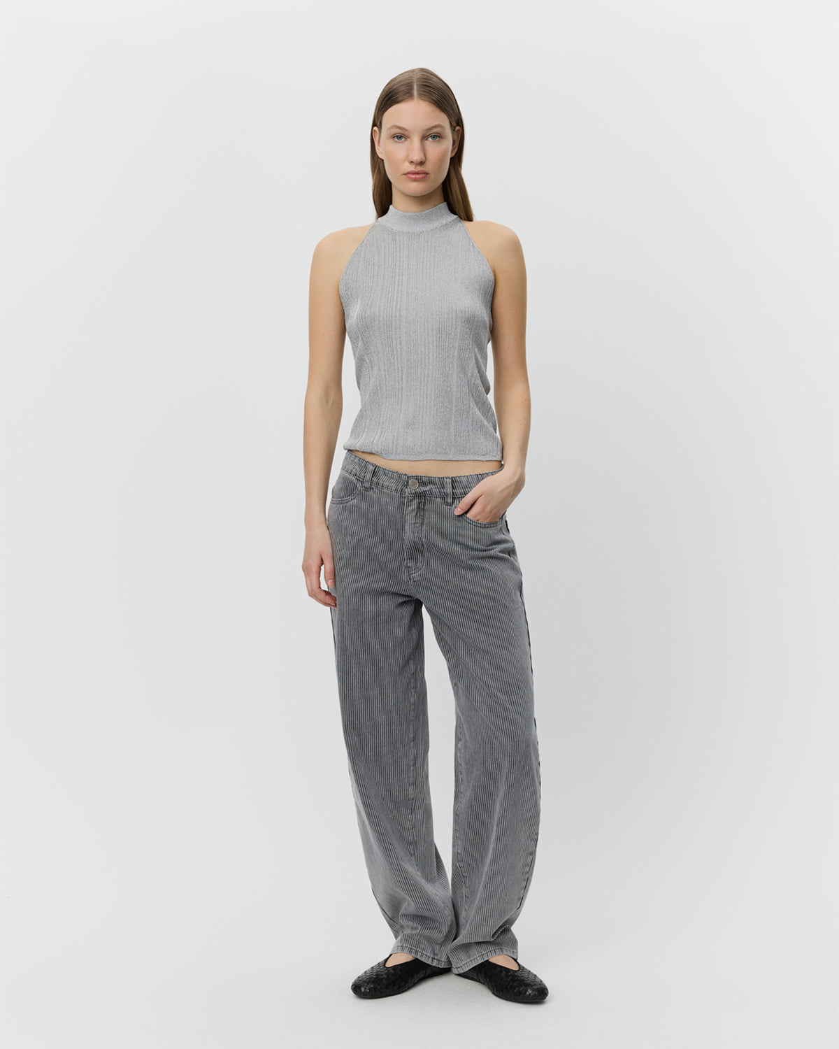 Sofie Schnoor WOMEN PERLASW KNIT TOP Top 8037 Silver
