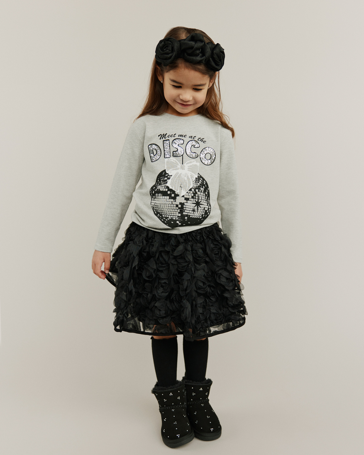 Sofie Schnoor KIDS PERNILLASK T-SHIRT LANGÆRMET T-shirt lang ærmet 8010 Grey melange