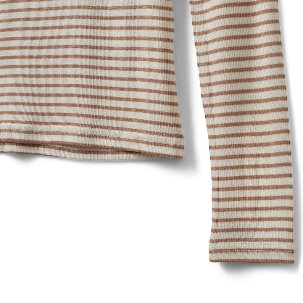 Sofie Schnoor WOMEN PETRICIASW STRIBE T-SHIRT LANGÆRMET T-shirt lang ærmet 7120 Beige Striped