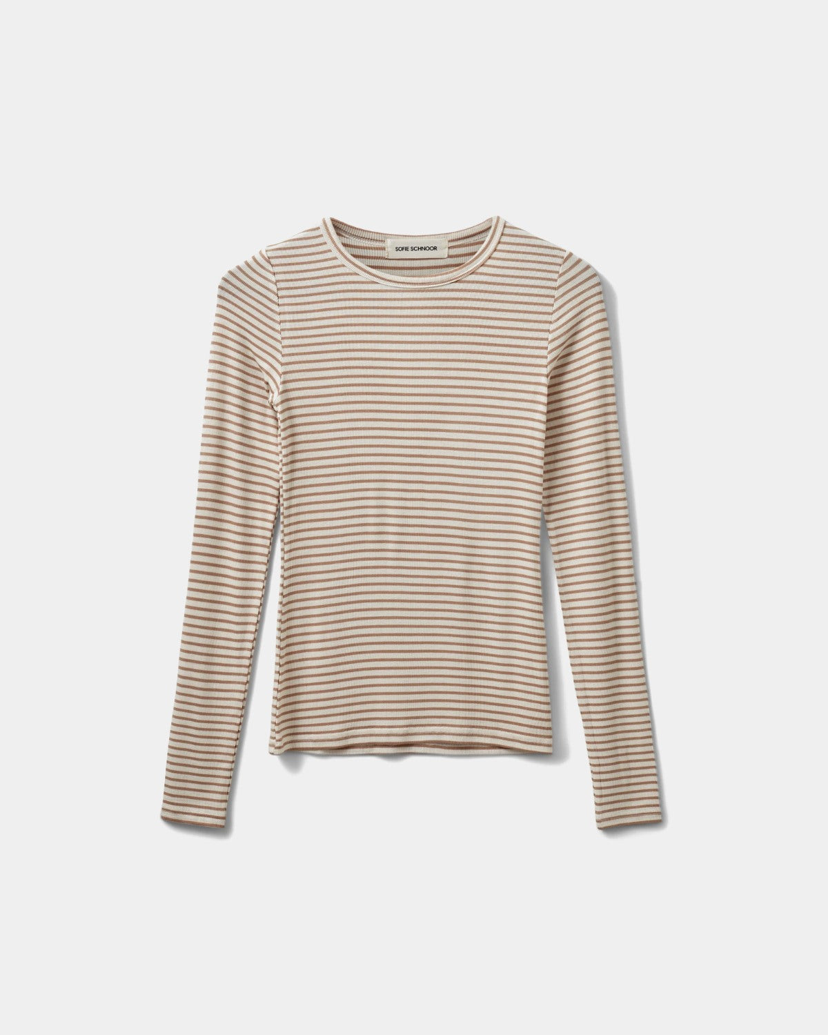 Sofie Schnoor WOMEN PETRICIASW STRIBE T-SHIRT LANGÆRMET T-shirt lang ærmet 7120 Beige Striped