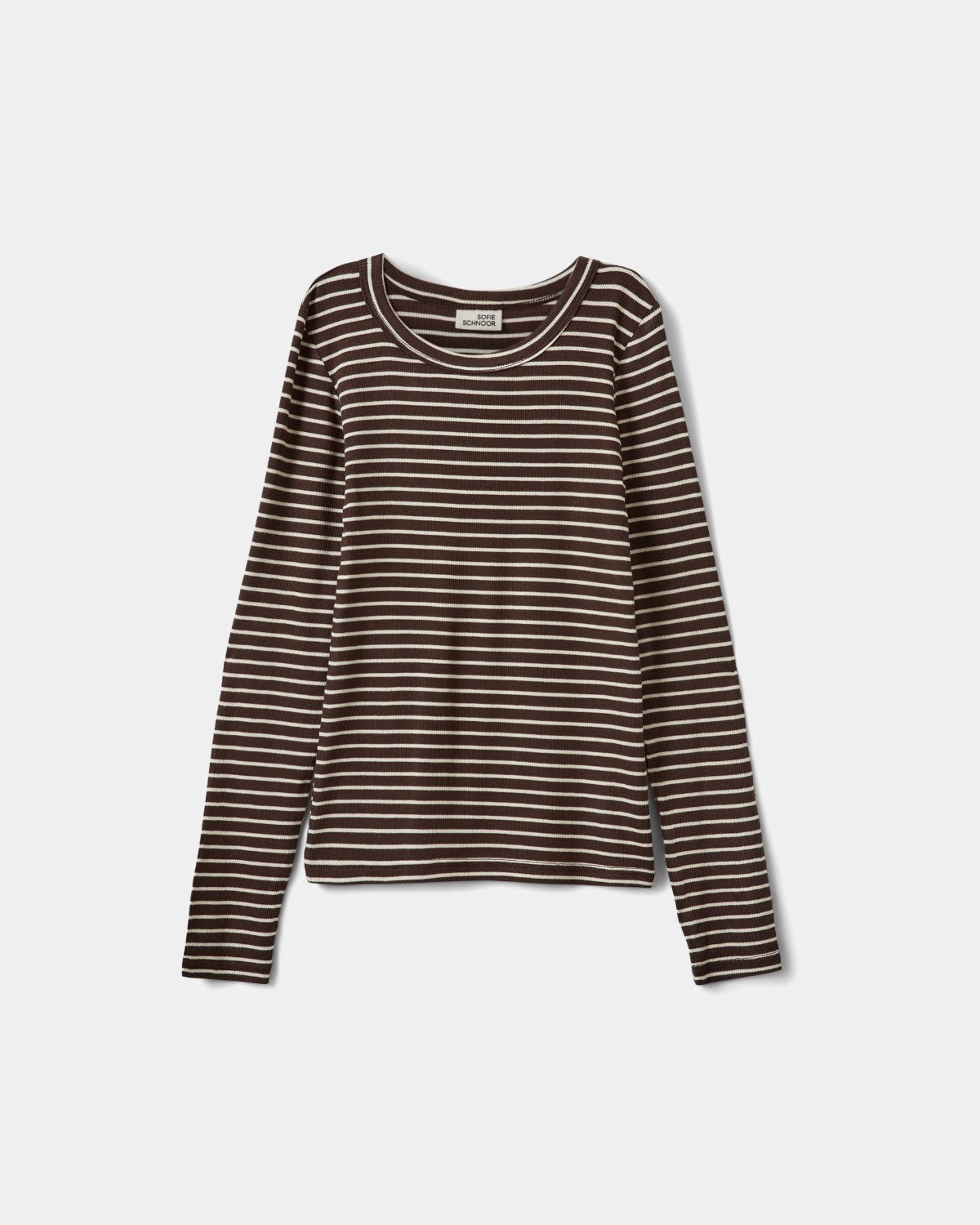 Sofie Schnoor YOUNG PETRICIASY T-SHIRT LANGE ÆRMER T-shirt 7113 Brown Striped