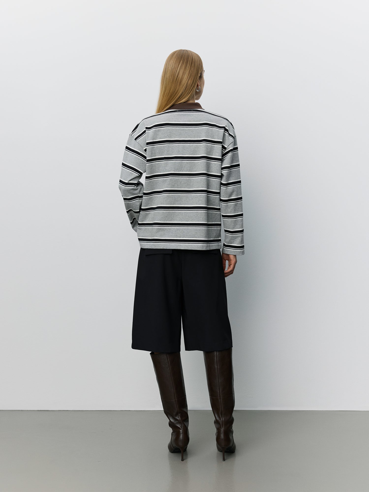 Sofie Schnoor WOMEN PRIASW POLO Sweatshirt 8048 Grey Striped