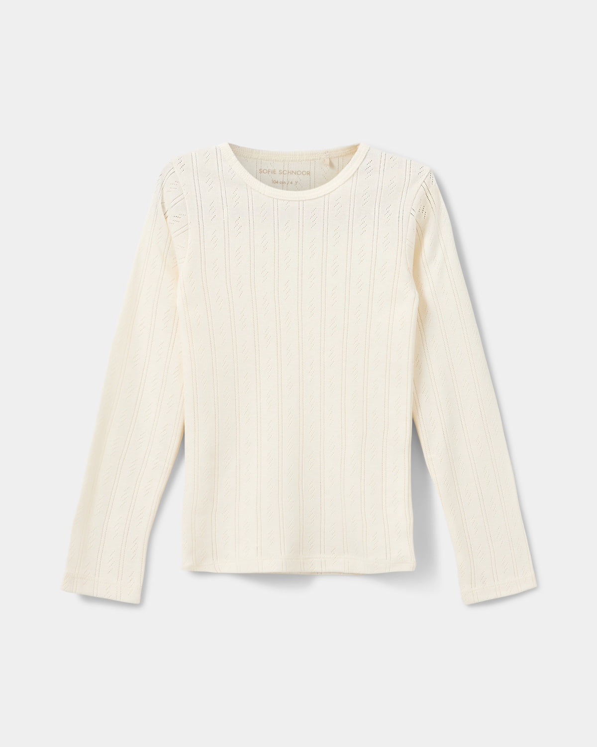 Sofie Schnoor KIDS PetriciaSY Pointelle Longsleeve Tee T-shirt Long Sleeve 0109 Off White