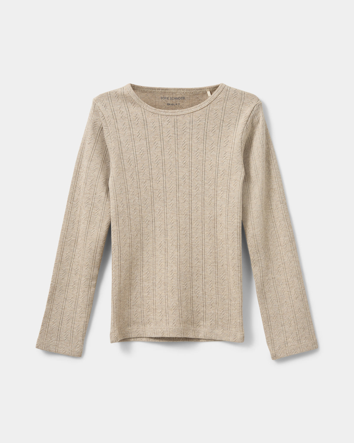 Sofie Schnoor KIDS PETRICIASY POINTELLE LONGSLEEVE TEE T-shirt Long Sleeve 7015 Beige