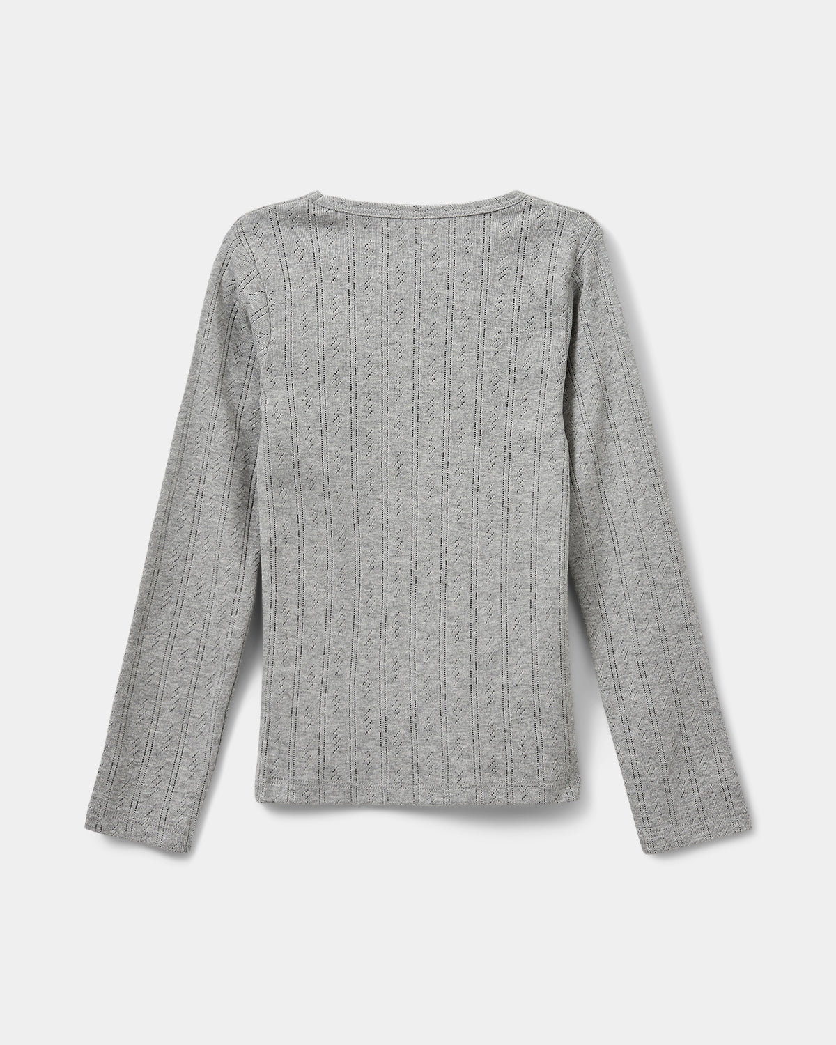 Sofie Schnoor KIDS PETRICIASY POINTELLE LONGSLEEVE TEE T-shirt Long Sleeve 8000 Grey mel