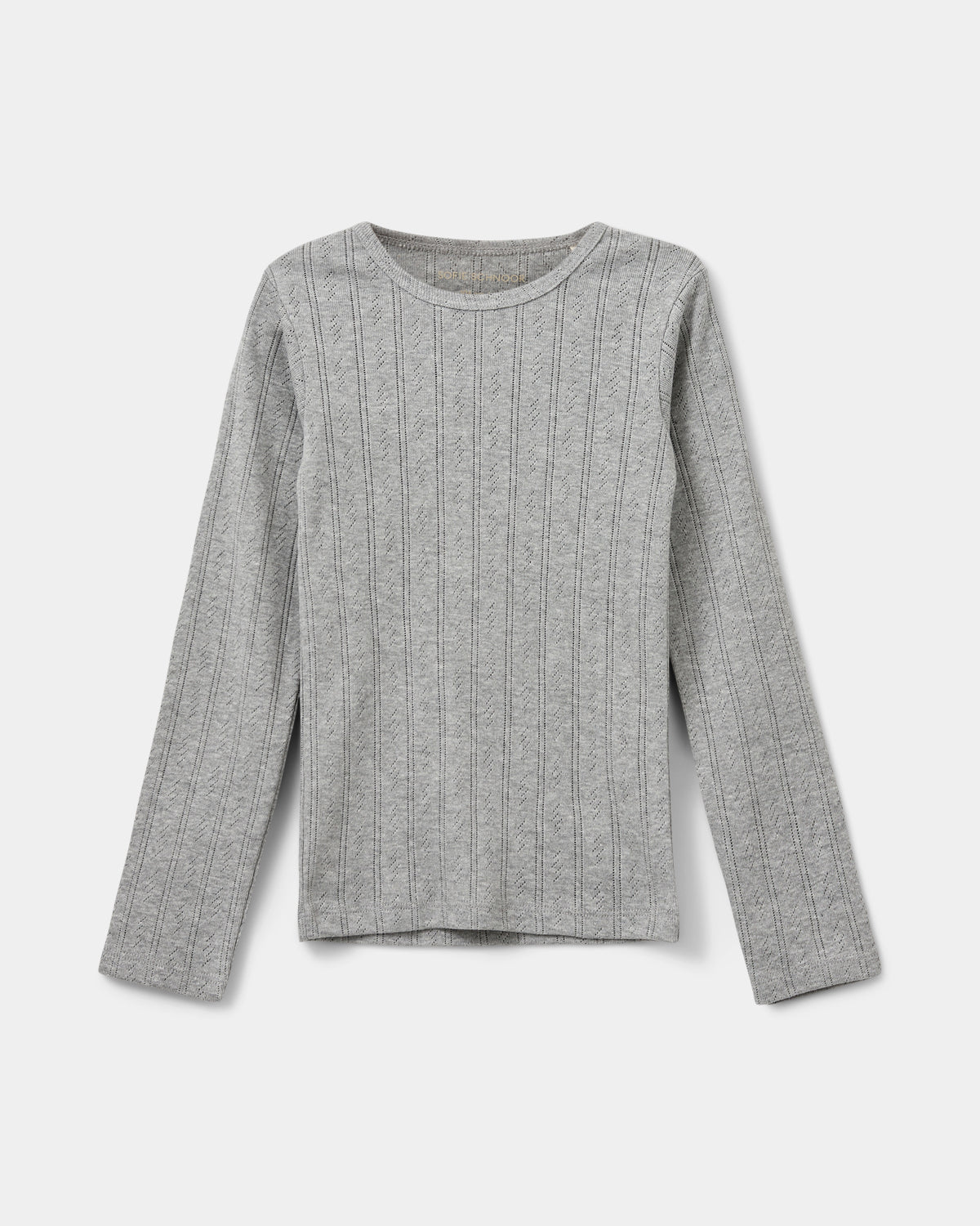 Sofie Schnoor KIDS PETRICIASY POINTELLE LONGSLEEVE TEE T-shirt Long Sleeve 8000 Grey mel