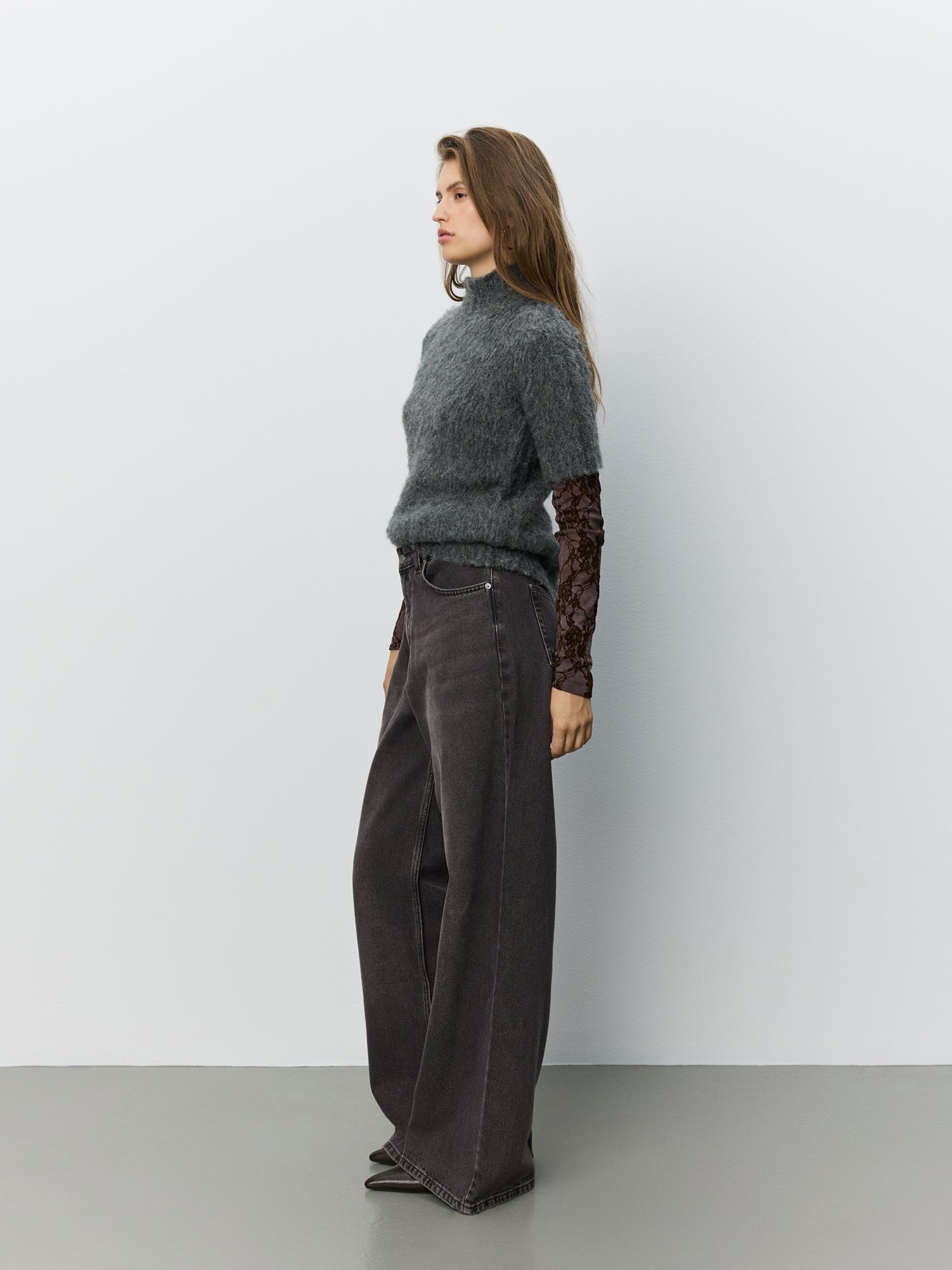Sofie Schnoor WOMEN SAMINASW KORTÆRMET STRIK Strik 8008 Dark grey